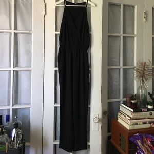 Full length black jumpsuit