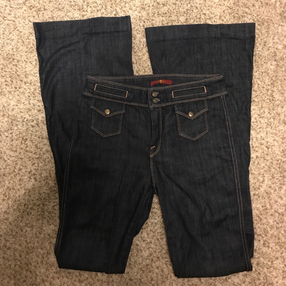 7 for all mankind high waisted flare jeans size 26