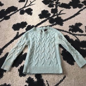Turquoise and gold sweater