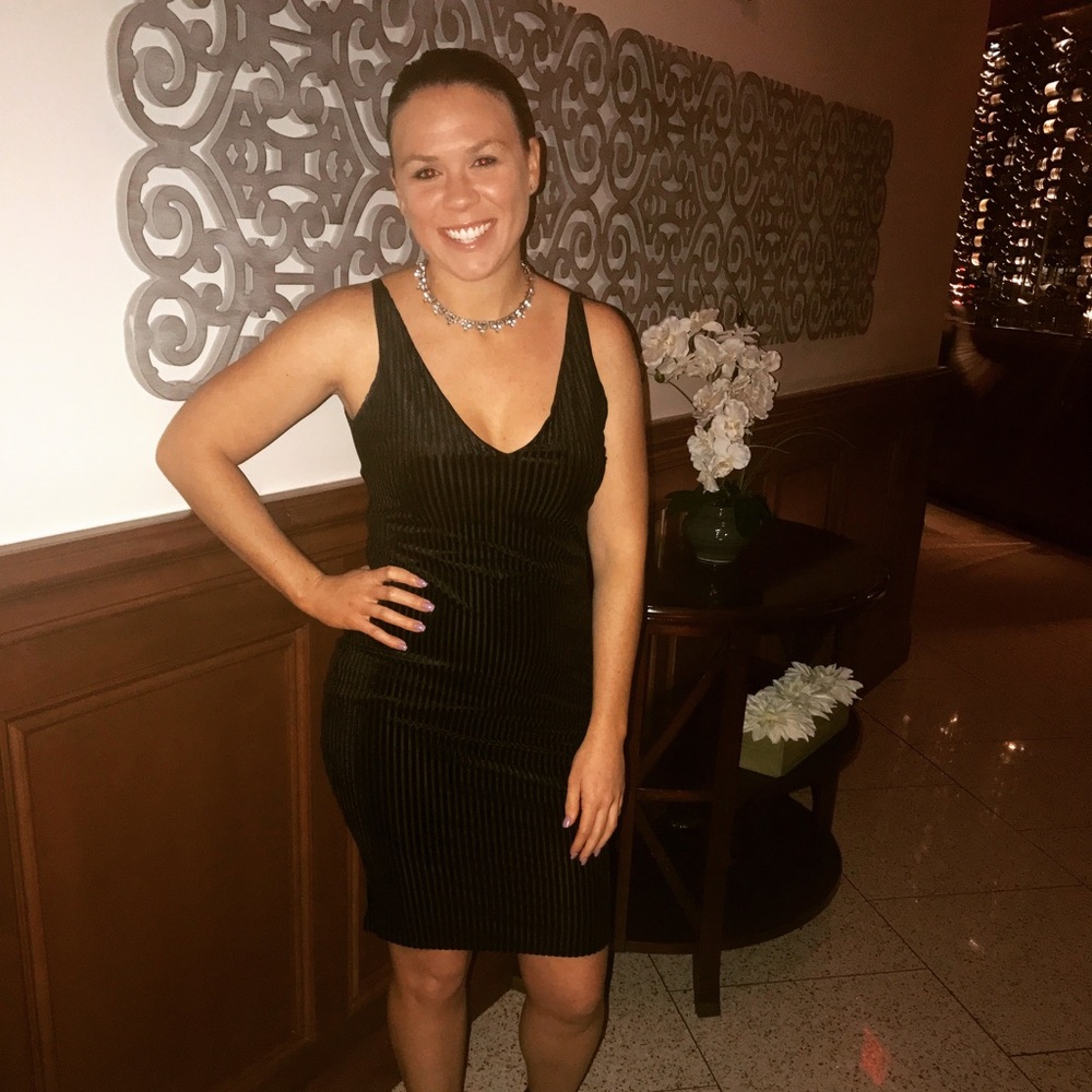 Velvet black dress