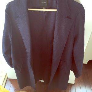 Navy wool Unstructured coat