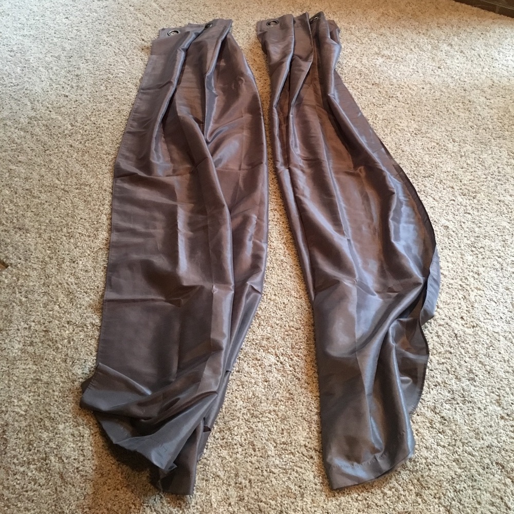 Gray Window curtains 84" long
