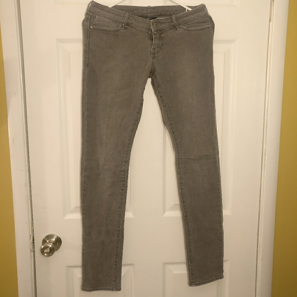 Light Gray Abercrombie Kids Skinny Jeans