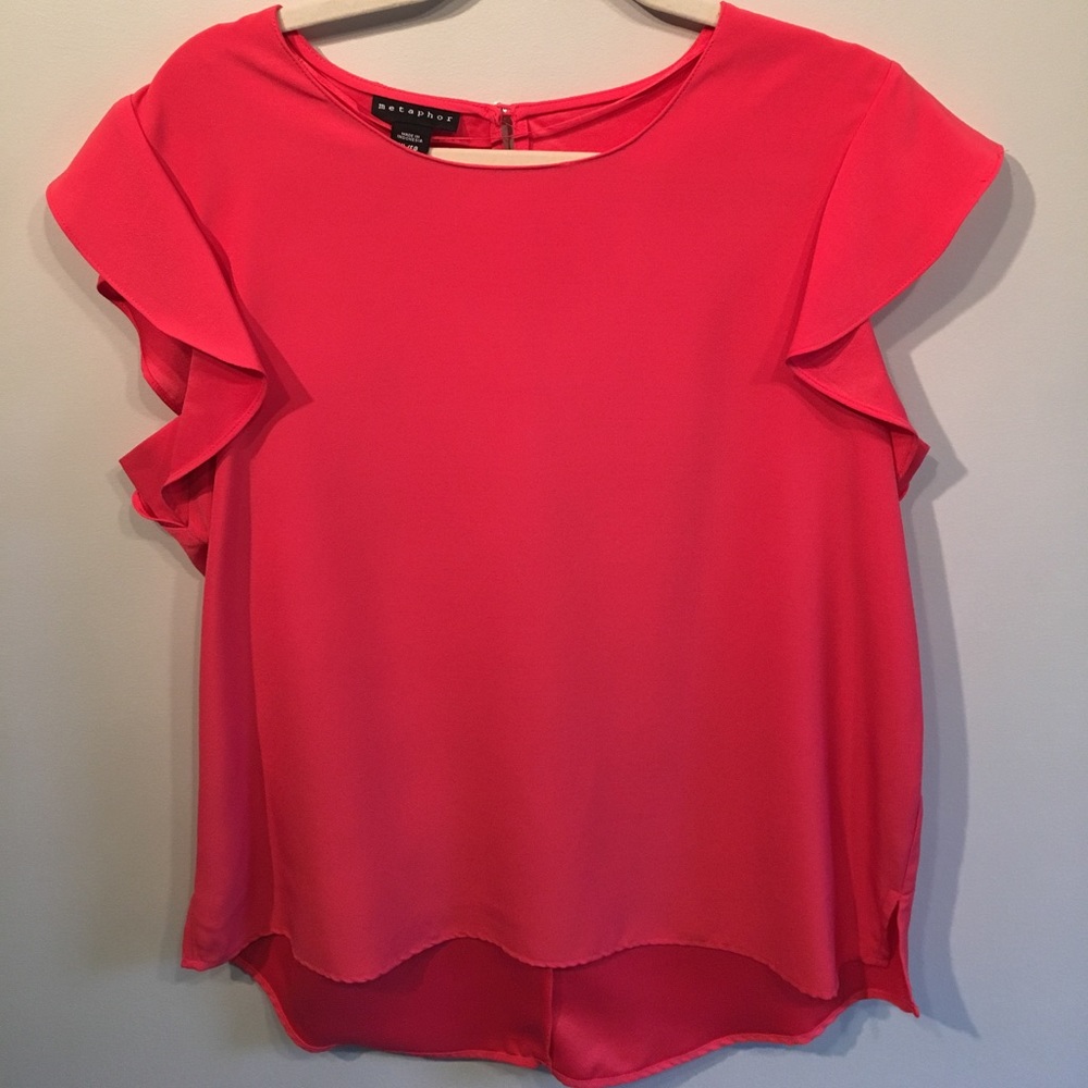 Coral blouse