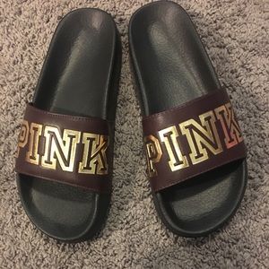 Victoria’s Secret PINK maroon slides, size L