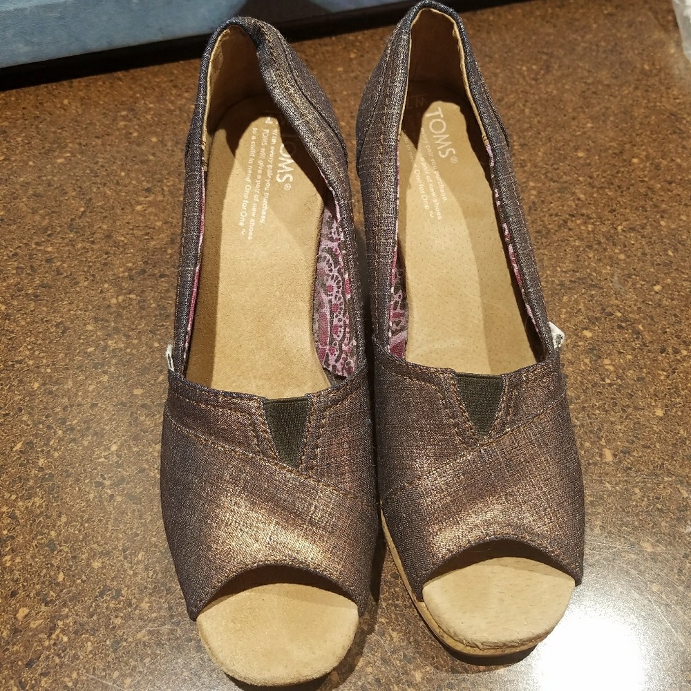 Purple/Bronze Metallic Wedges