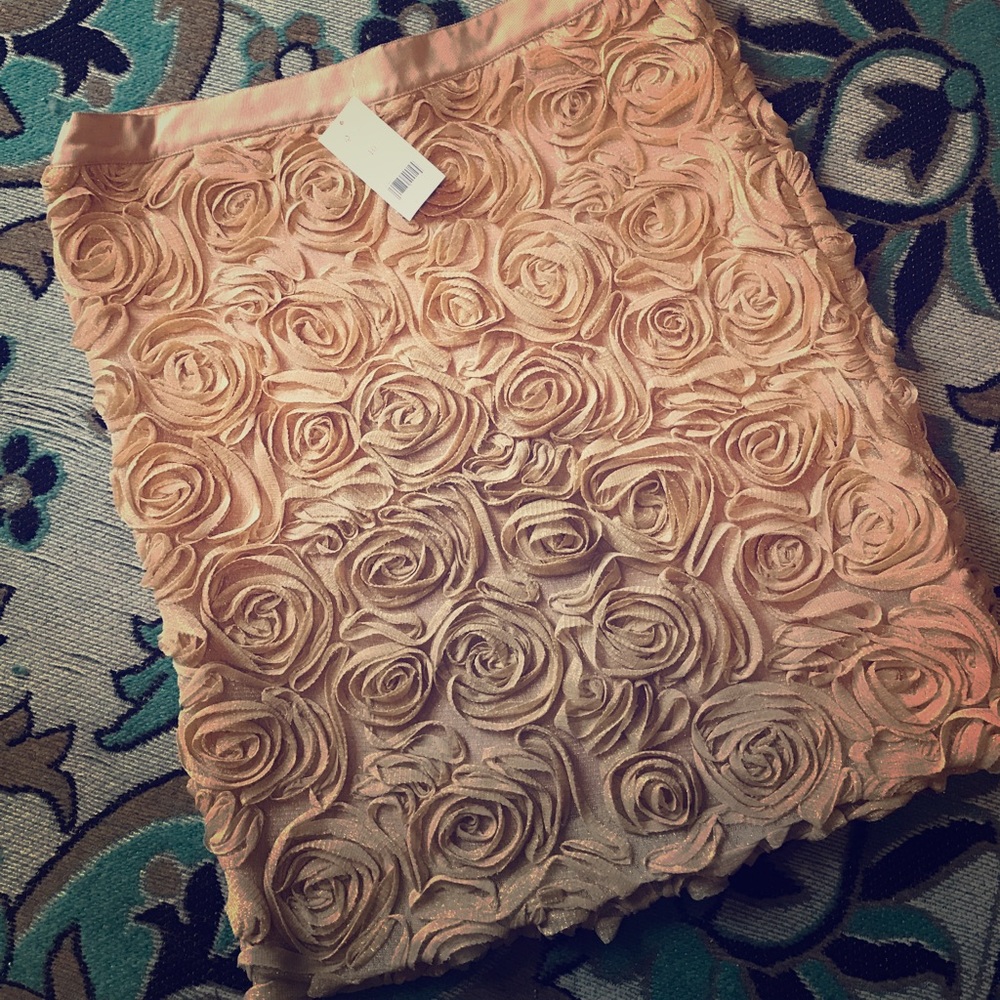 Banana Republic gold rosette skirt