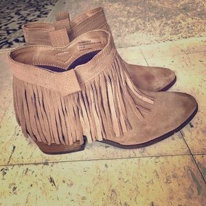 Suede heeled booties