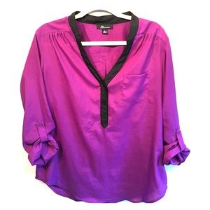 Purple vneck blouse