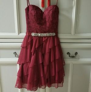 Strapless homecoming dress