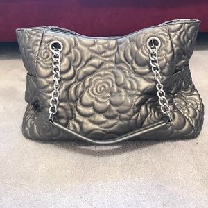 Big Buddha gray quilted tote