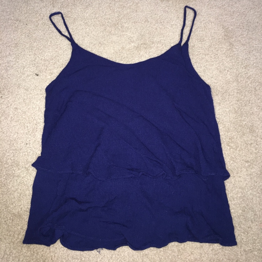 Cute Blue Blouse w/ Back Cross