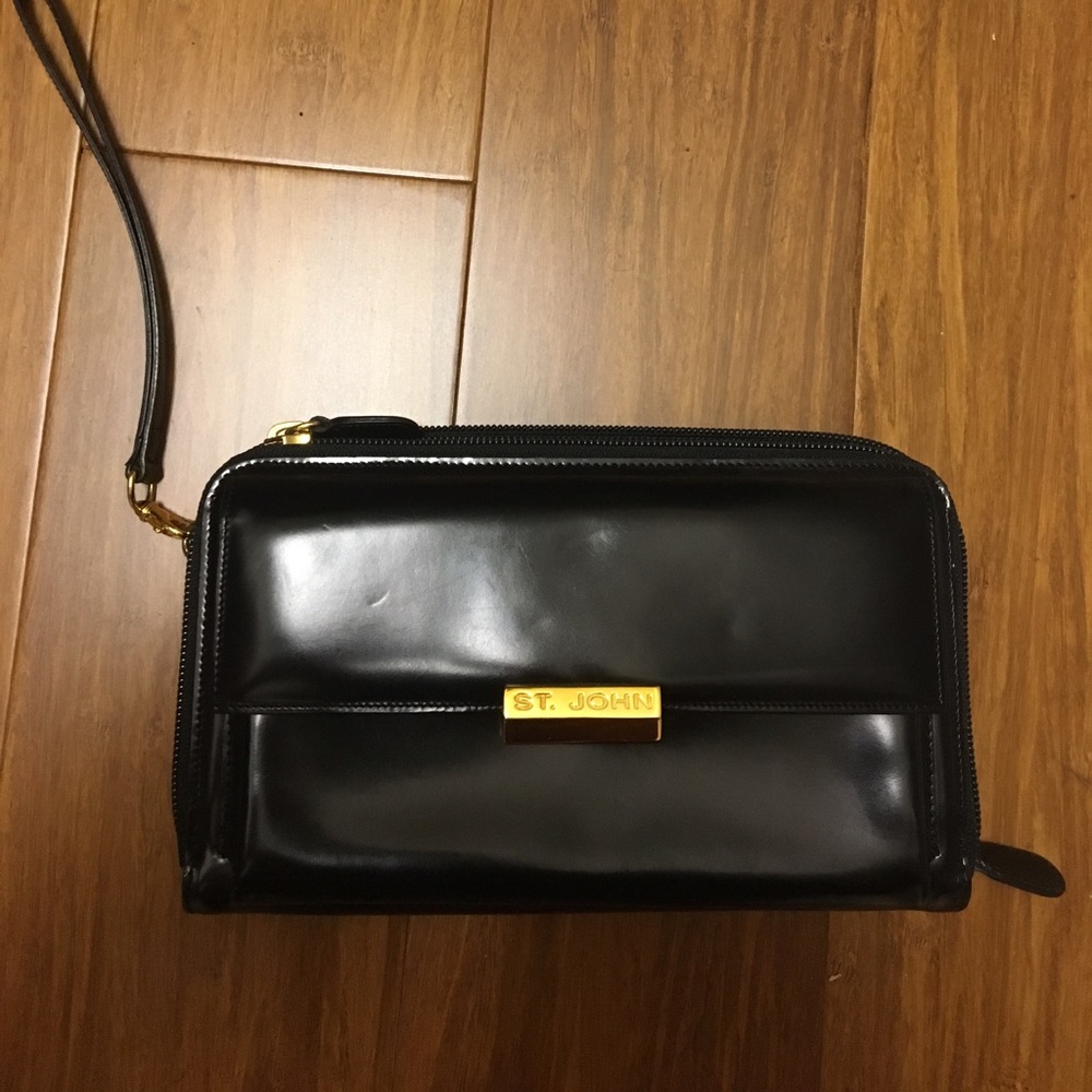 St. John black clutch