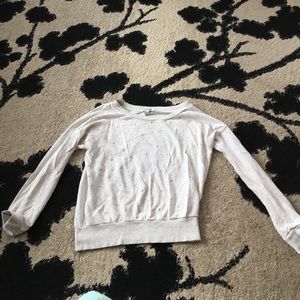 Cream colored rhinestone sweater