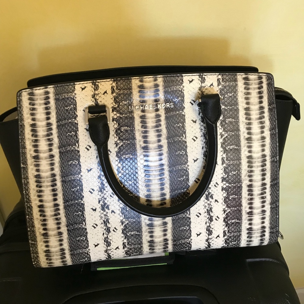 Selma python Michael Kors purse