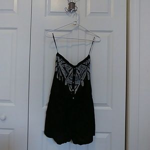 Strapless Black Romper