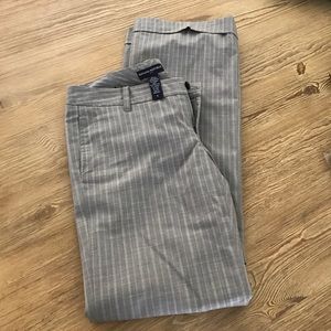 Light Grey Striped Banana Republic Dress Pants