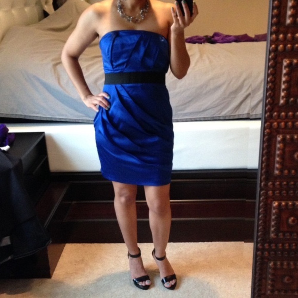 Express / Royal Blue / Strapless Dress