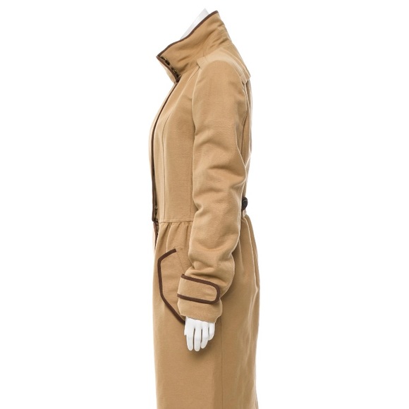 ❌SOLD❌ NWT Burberry Leather-Trimmed Coat - Picture 3 of 6