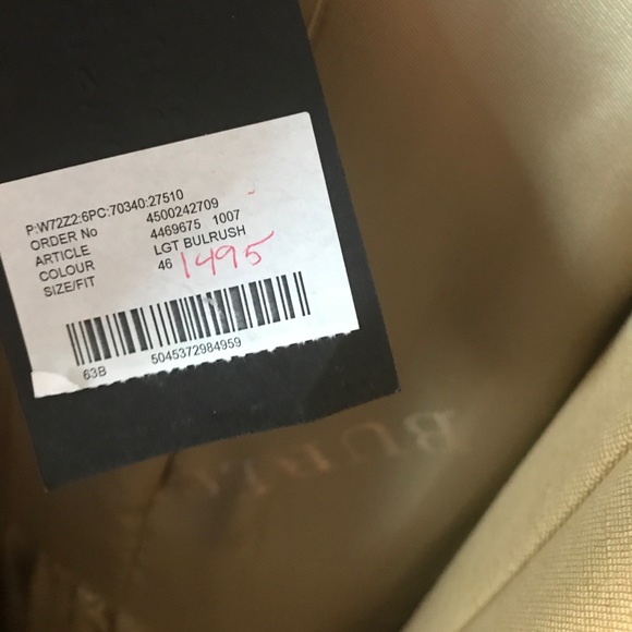 ❌SOLD❌ NWT Burberry Leather-Trimmed Coat - Picture 6 of 6