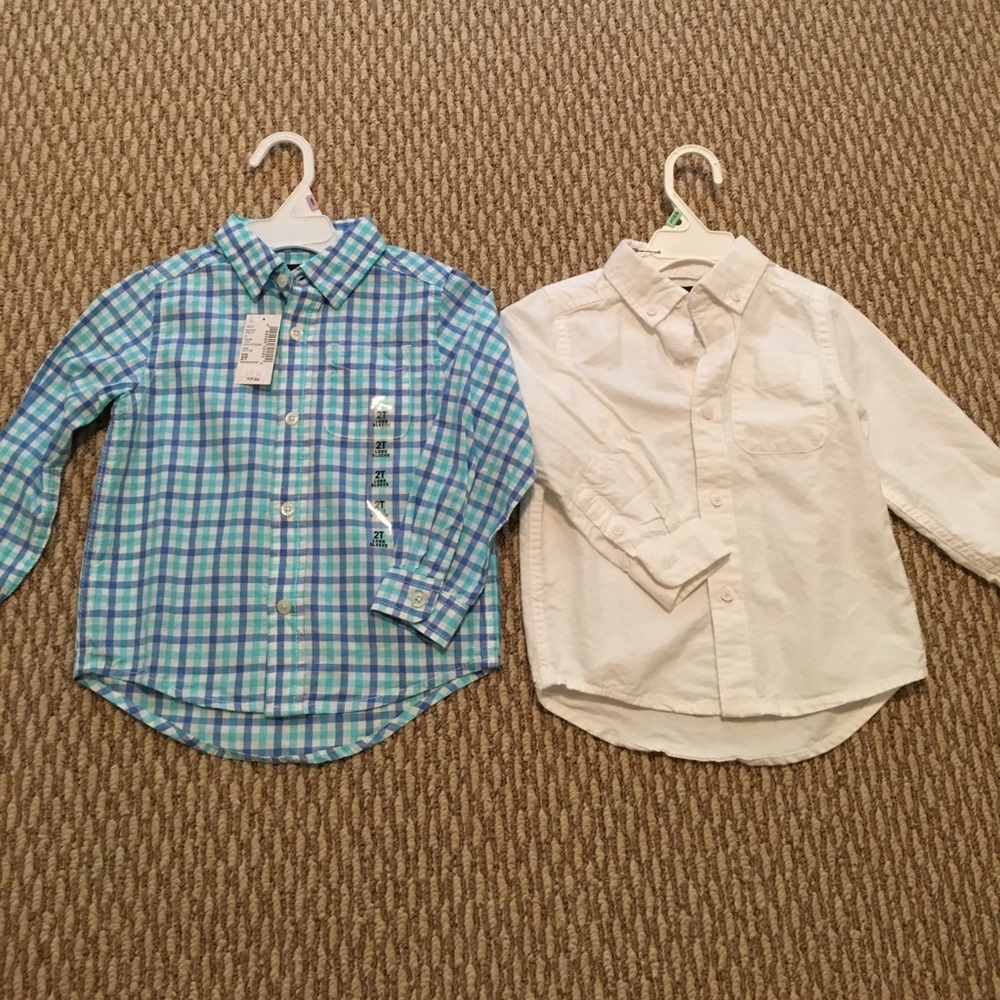 2 button down long sleeve shorts