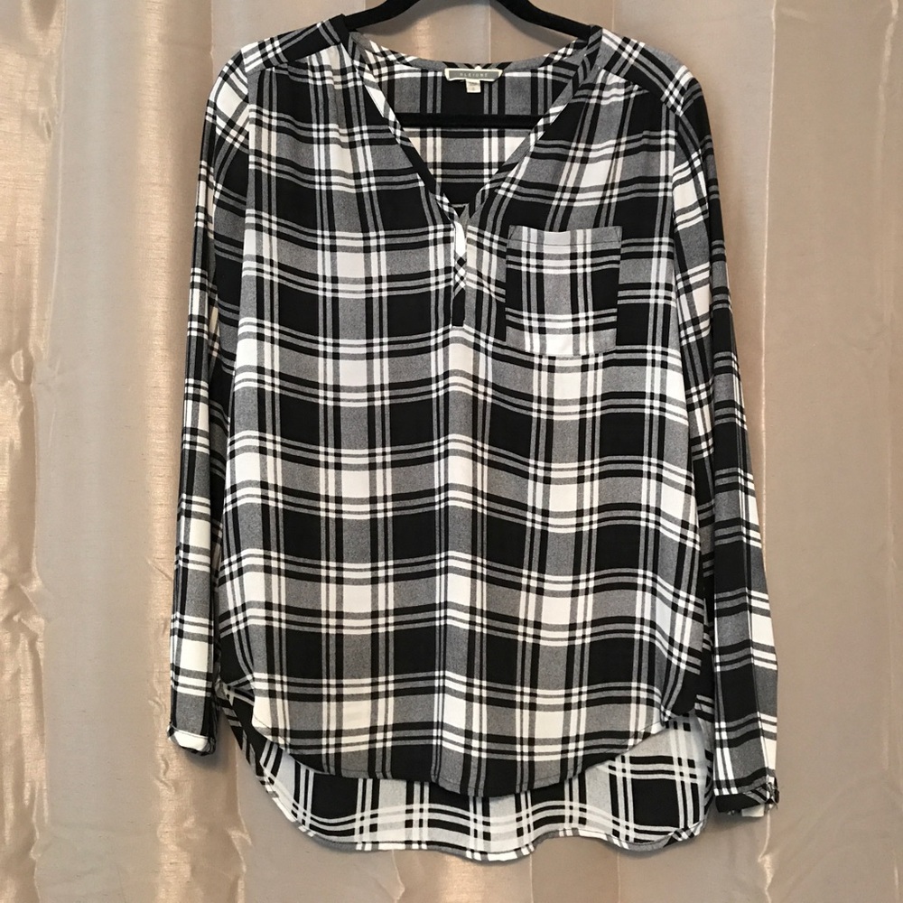Plaid Long Sleeve Tunic
