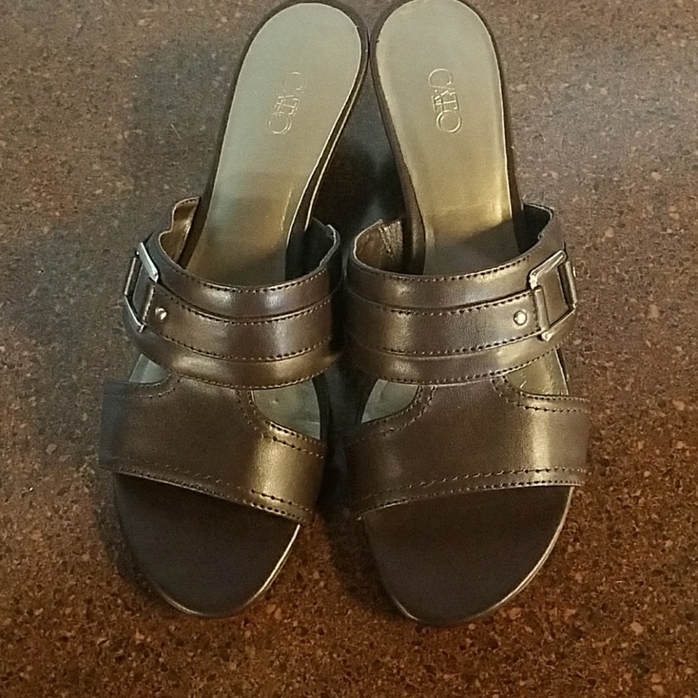 Chocolate Brown Cato Wedges