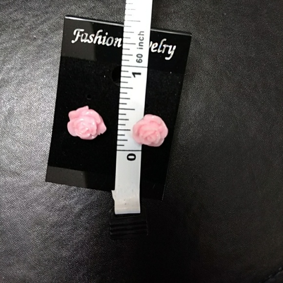 *** Pink rose fashion earrings - Picture 5 of 5