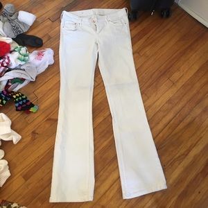 Boot cut low waist white jeans nwot