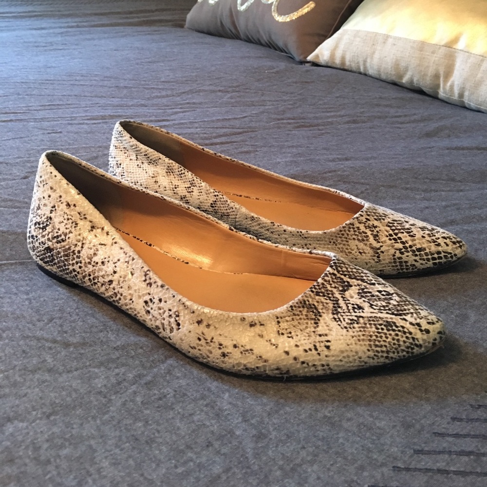 Black and White pointed flats