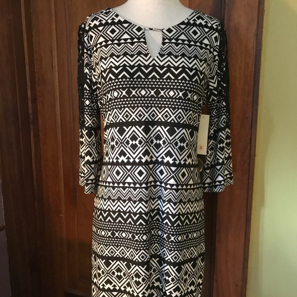 Black and White printed dress