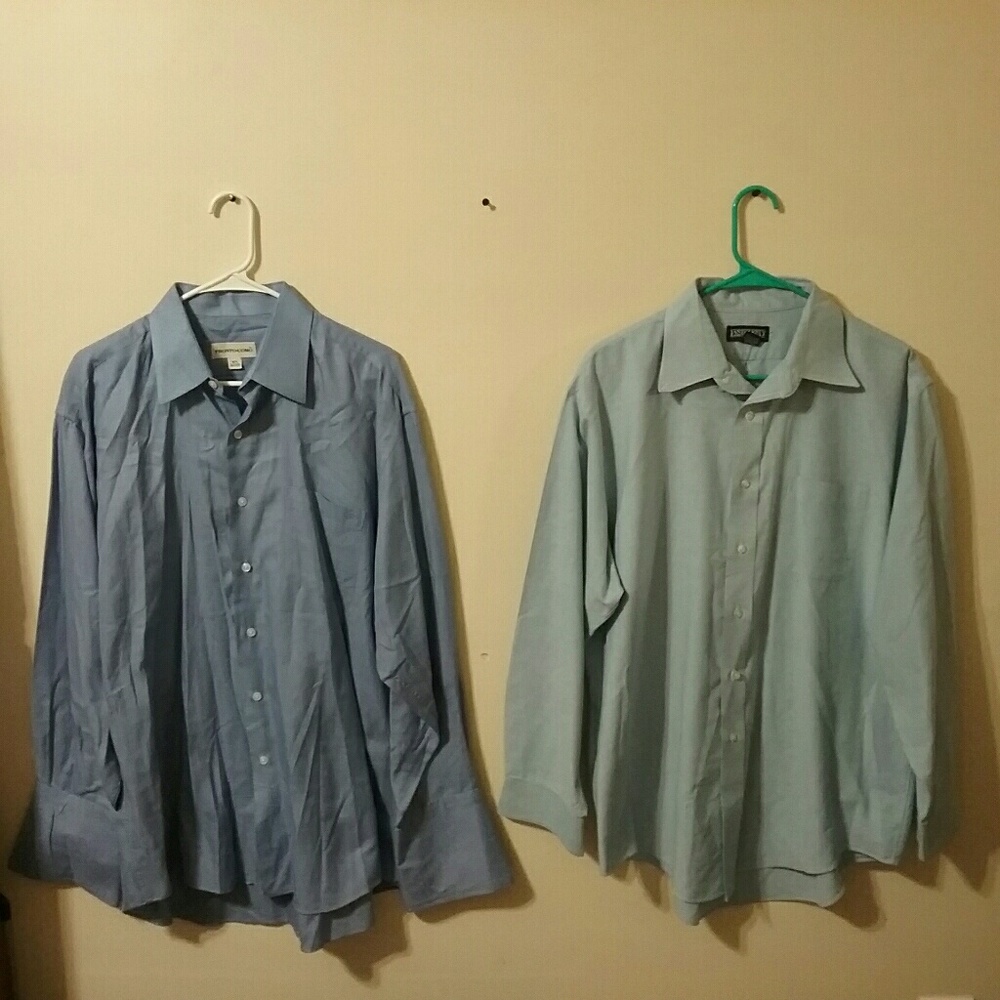 Men Button Down Shirt LOT Pronto-Uomo & Lands End