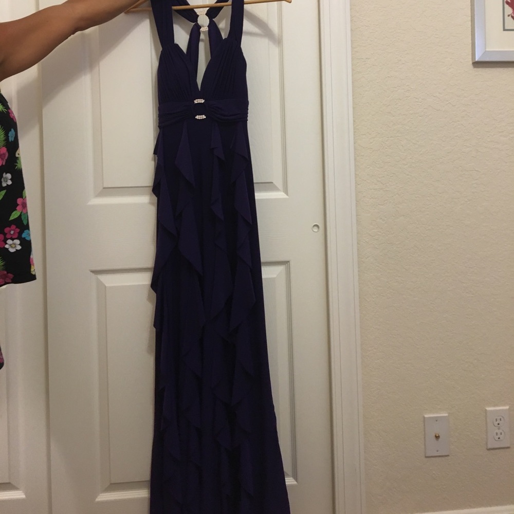 Purple evening gown