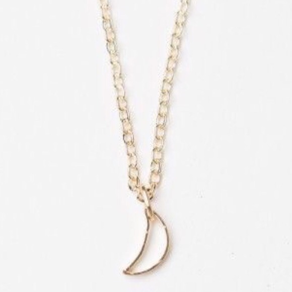 Brandy Melville Gold Half Moon Necklace 
