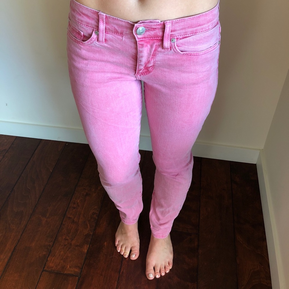 Else Size 25 Pink Wash Straight Leg Ankle Jeans