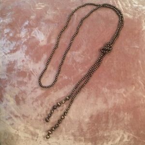 Authentic String of Brown Metallic Pearls