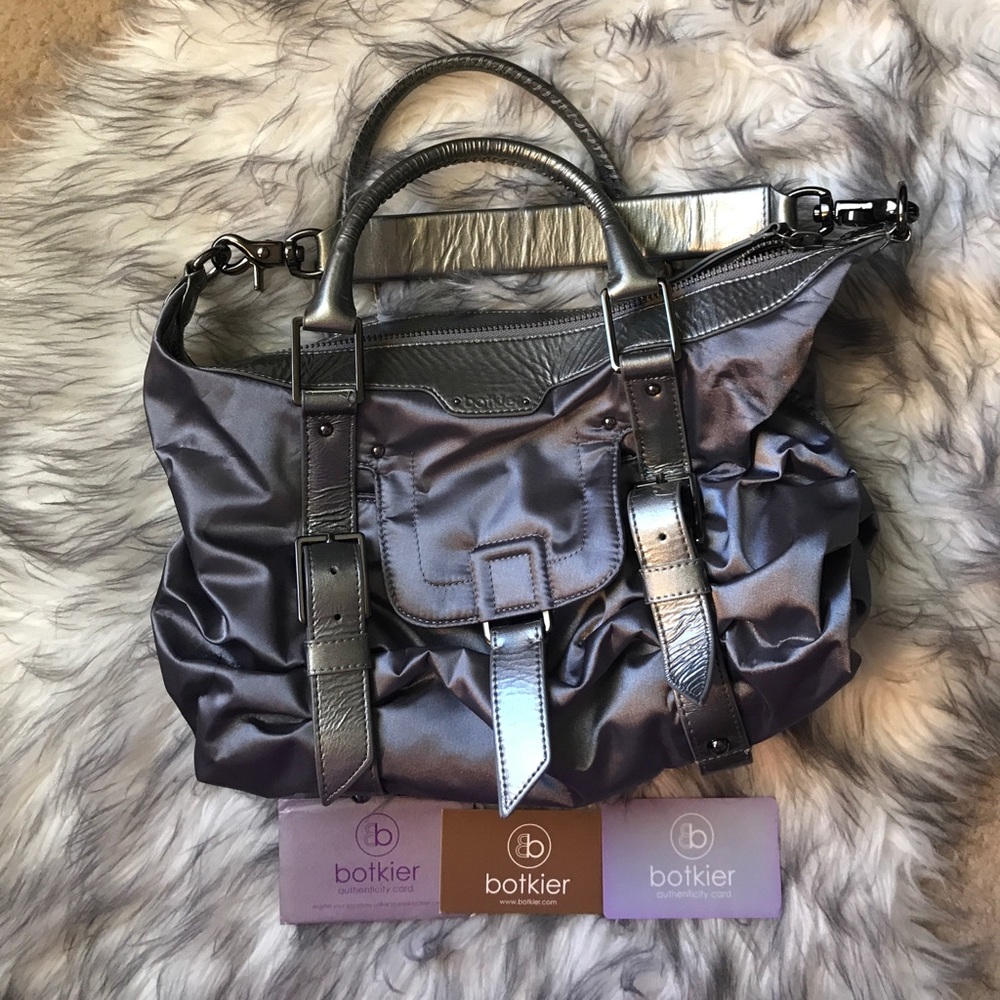 Botkier Satchel Metallic Silver/Grey- Like New