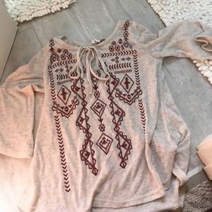 Tribal print flowy shirt