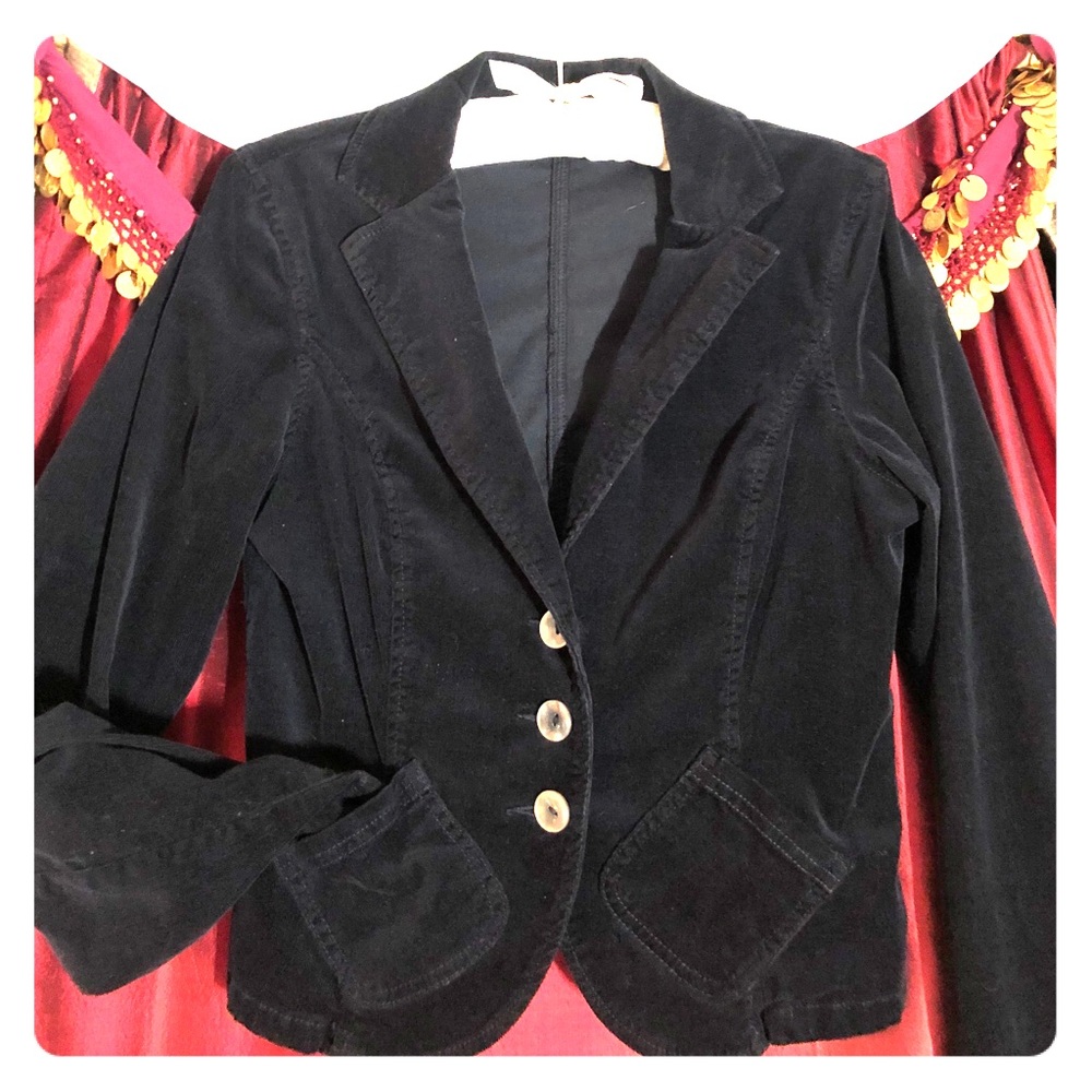 City Lights black corduroy blazer, size s
