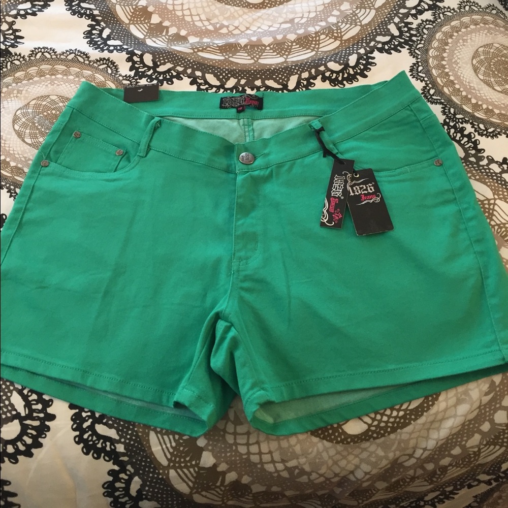 Green shorts. Size 18