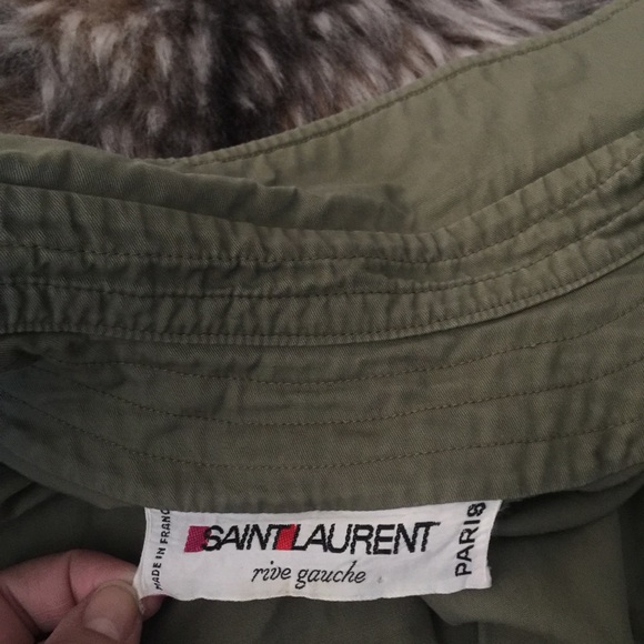 SAINT LAURENT Vintage Military Trench Coat Duster - Picture 8 of 8