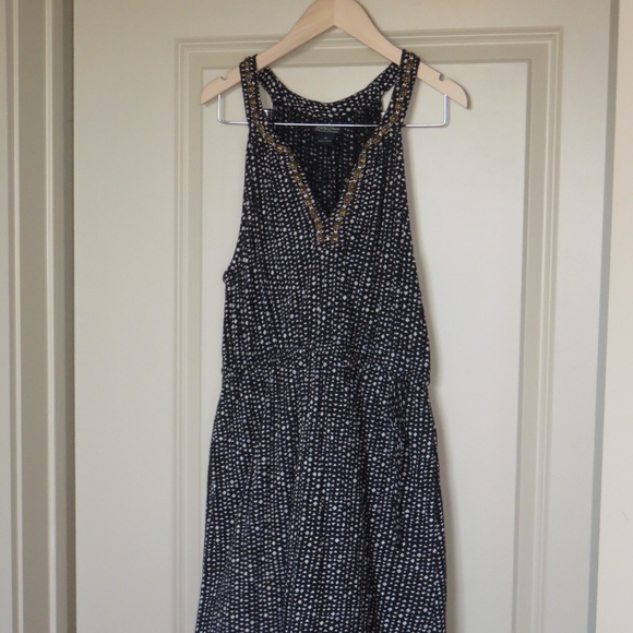 SOLD Lucky Brand Navy Embellished Neckline Dress - Picture 3 of 4