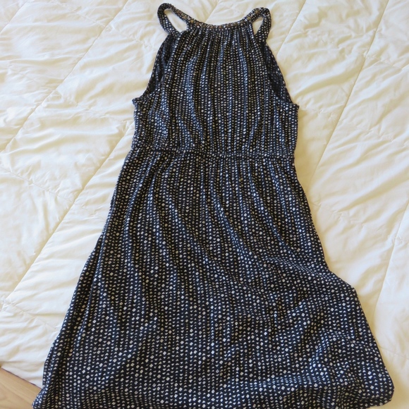 SOLD Lucky Brand Navy Embellished Neckline Dress - Picture 2 of 4