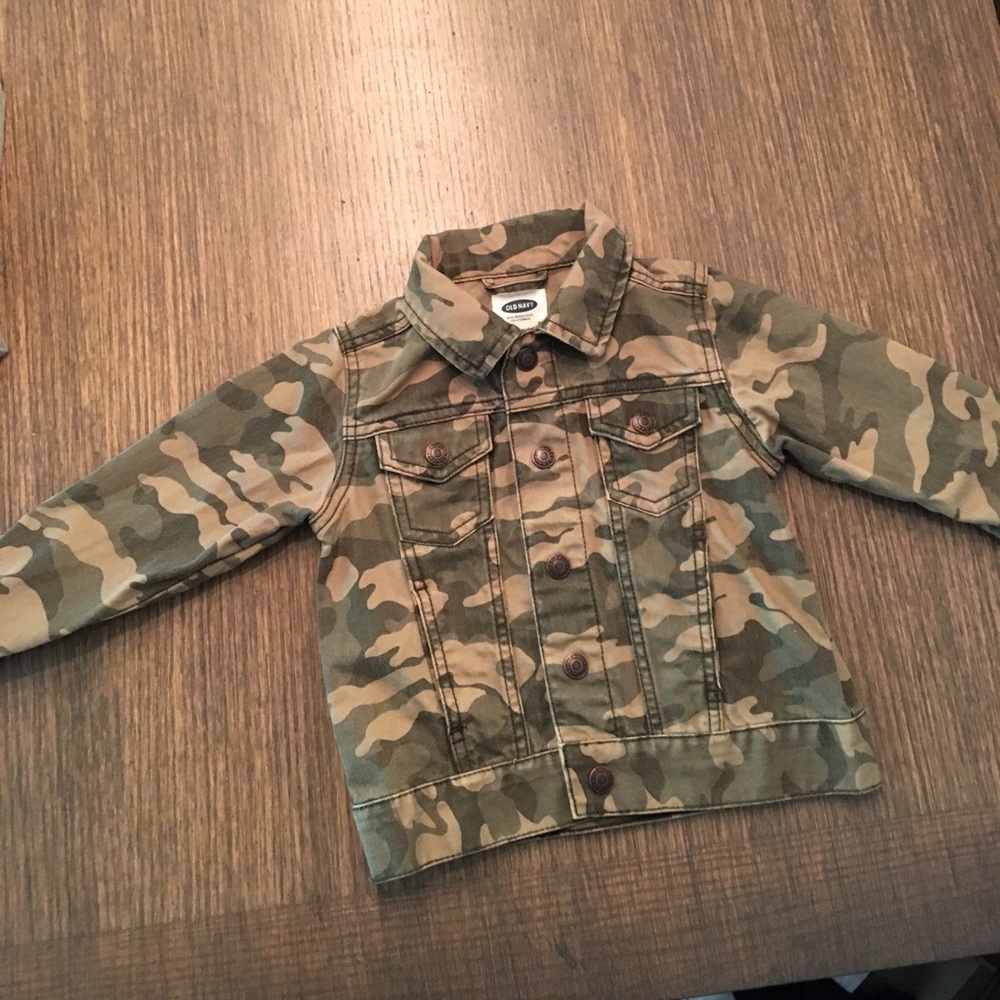 Boys camouflage jean jacket