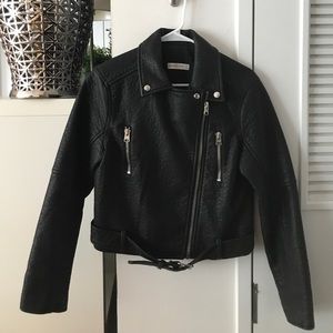 Abercrombie & Fitch Faux Leather Moto Jacket