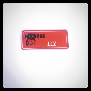 Orange “Liz” Name tag