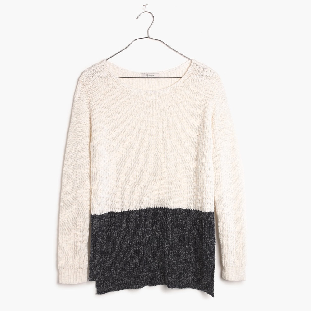 Madewell color block sweater WORN ONCE!