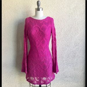 NWT Night Cap Fuchsia Boho Lace Dress NWT Night Cap Fuchsia Boho Lace Dress