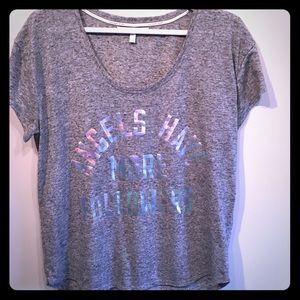 Gray scoop neck tee