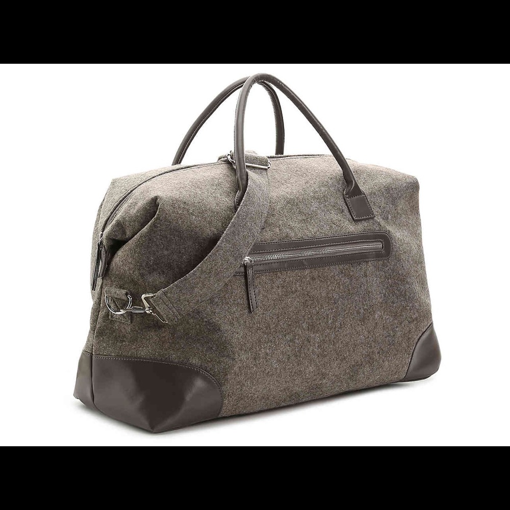 NWT- Gray Wool Weekender Bag (never used)